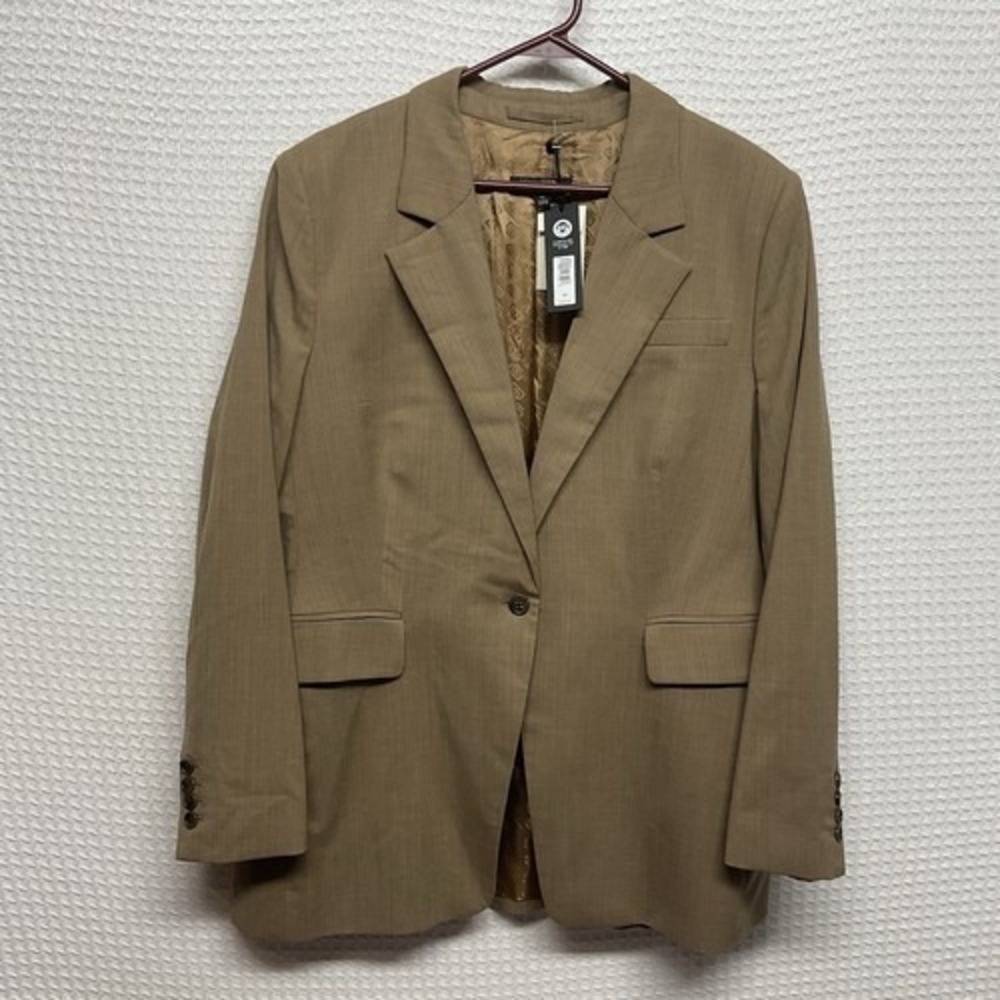 NWT Banana Republic Italian Fabric Camel Fabbrica Alta Blazer Jacket Women 16